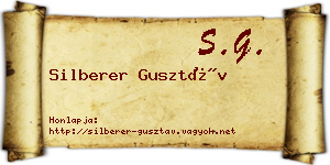 Silberer Gusztáv névjegykártya